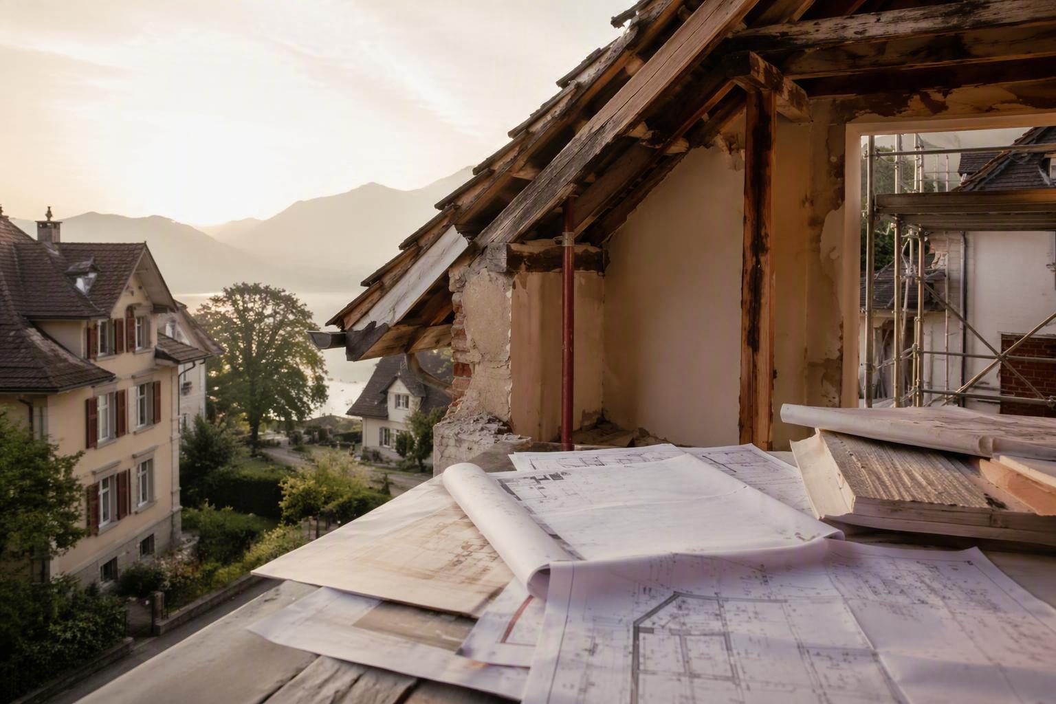 Rénovation de toiture (image de synthèse)